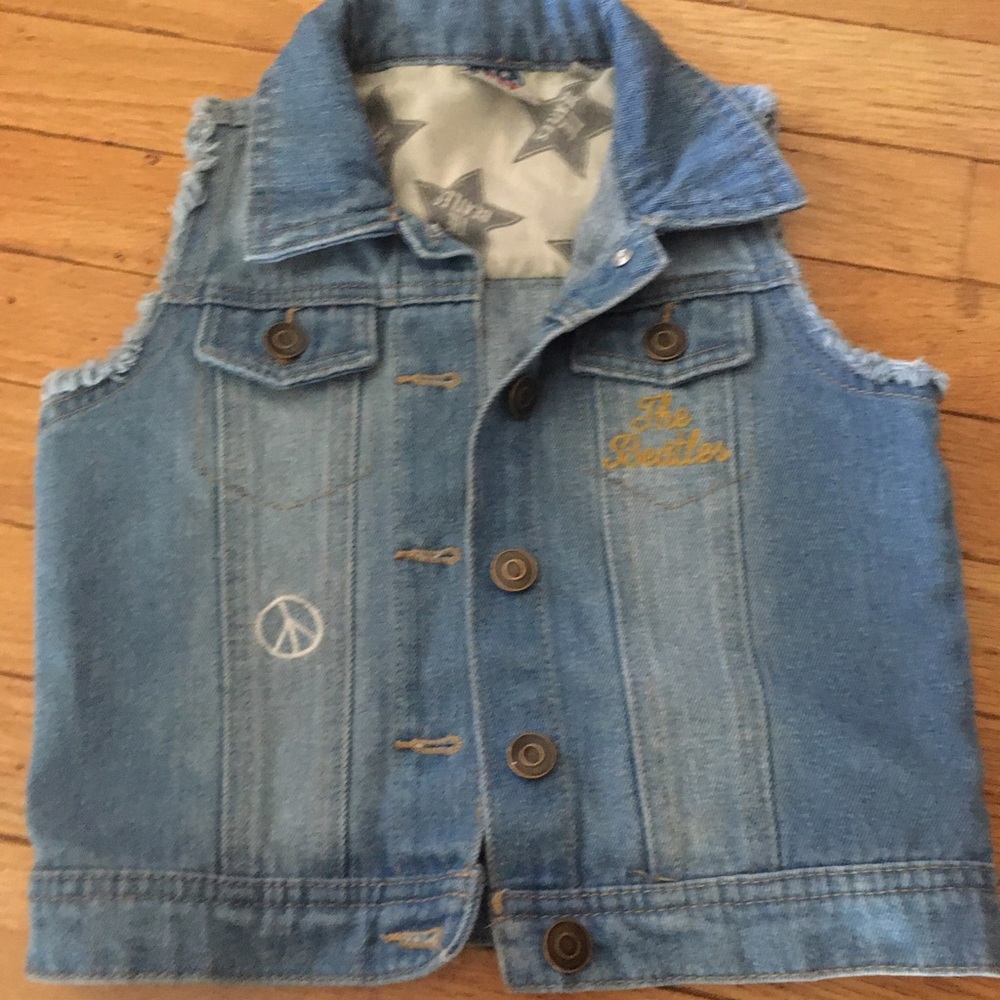 Junk Food little girls The Beatles denim vest